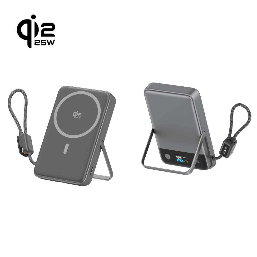 P13 10000mah Semi-solid-state Magnetic Power Bank with Kickstand
