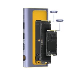 M203 6 in 1 USB-C Docking Station with M.2 NVMe&NGFF SSD Enclosure 2
